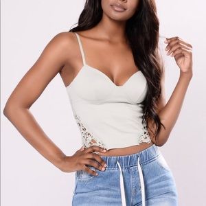 Sage spaghetti strap top